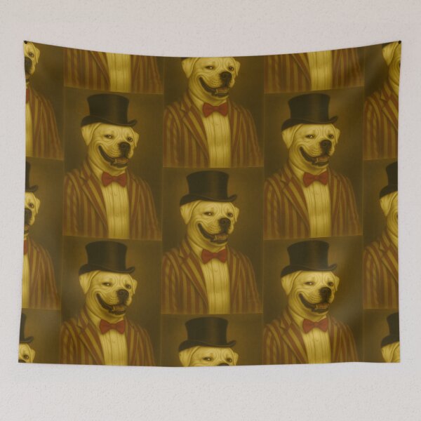 Item preview, Dapper Dog – The Aristocratic Hound in Stripes designed and sold by Animalistics.