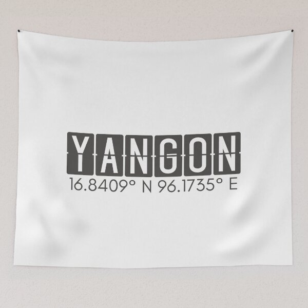 Item preview, Yangon Myanmar Coordinates Minimalist Design designed and sold by holaitssher.