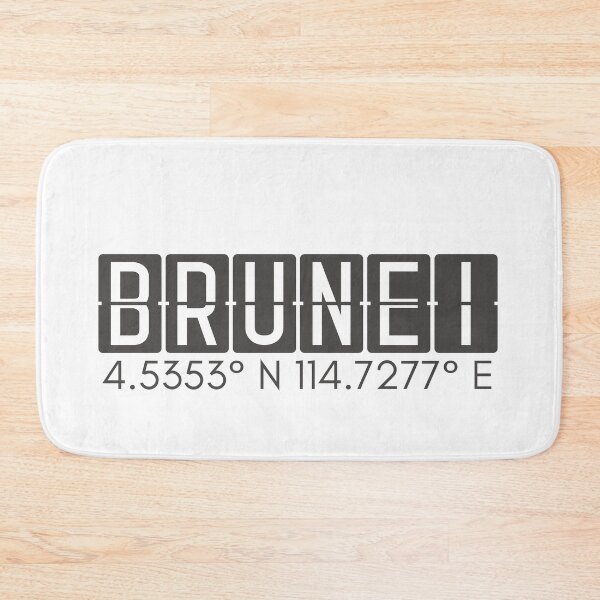 Item preview, Brunei Coordinates Minimalist Design designed and sold by holaitssher.