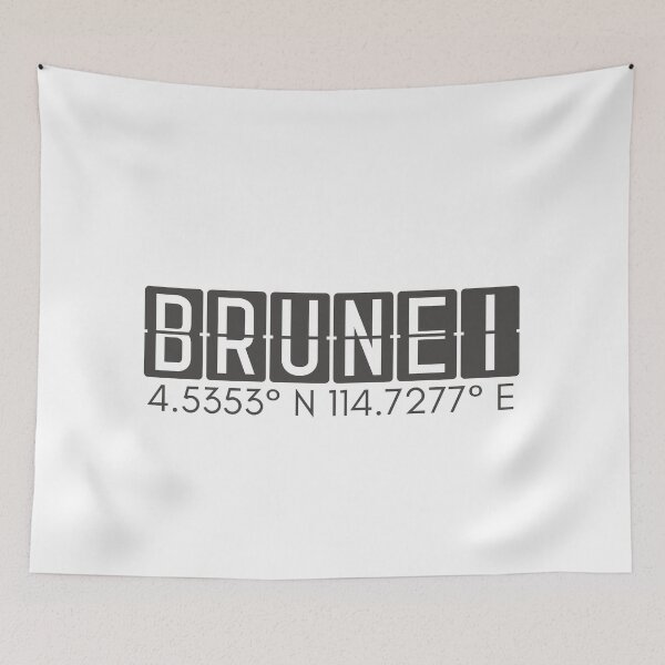 Item preview, Brunei Coordinates Minimalist Design designed and sold by holaitssher.