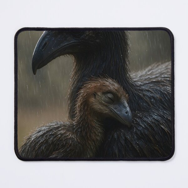 Item preview,  Moody Emu and Chick in Rain designed and sold by SassyArtistry.