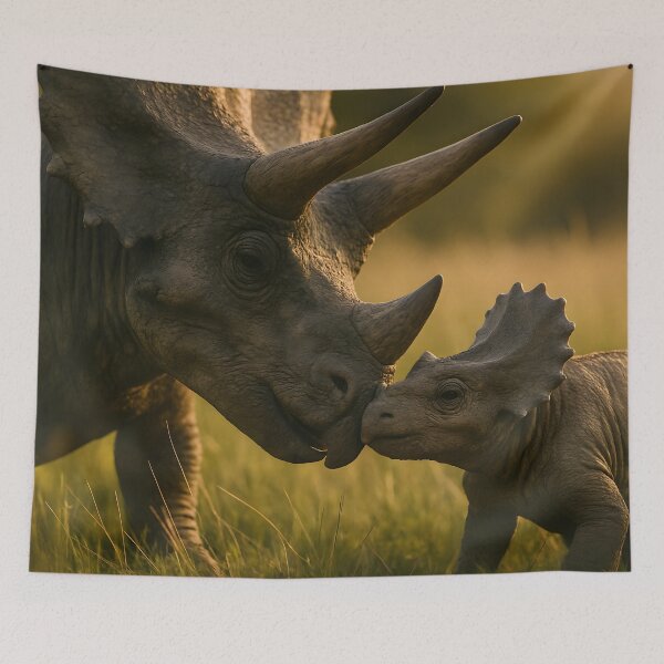 Item preview,  Triceratops Mom and Baby Nuzzle designed and sold by SassyArtistry.