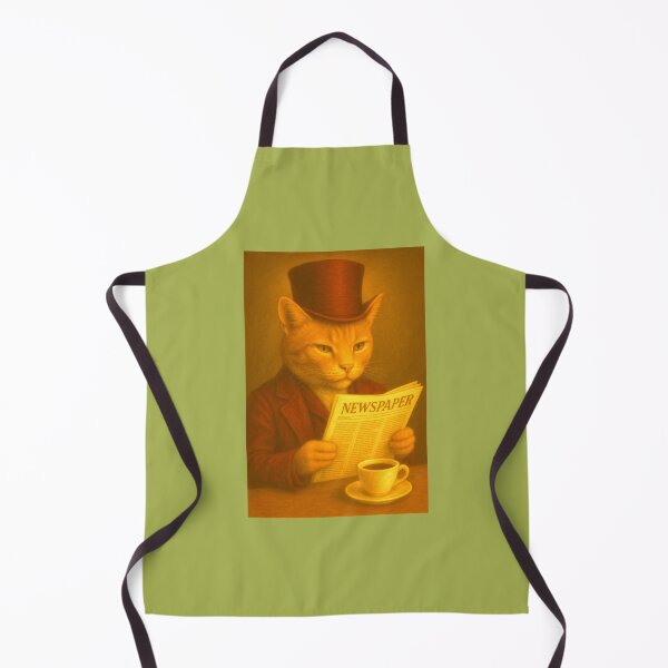Item preview, Morning Briefing – Aristocat with Newspaper and Coffee designed and sold by Animalistics.
