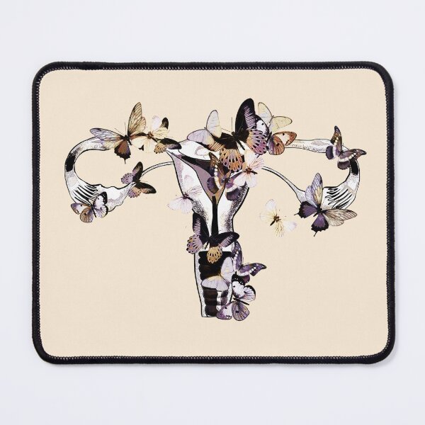 Item preview, Uterus Pro choice Uterus and Butterflies Illustration Feminine Power, Transformation, Rebirth, and Body Positivity Symbol designed and sold by Collagedream.