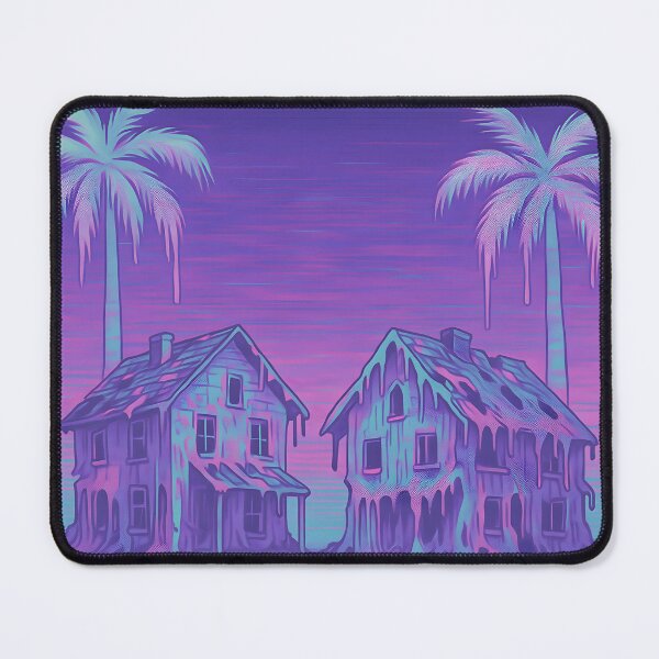Item preview, Dripping Neon Houses with Palm Trees designed and sold by SassyArtistry.