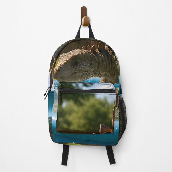 Item preview, Stegosaurus Splashing in Backyard Pool designed and sold by SassyArtistry.