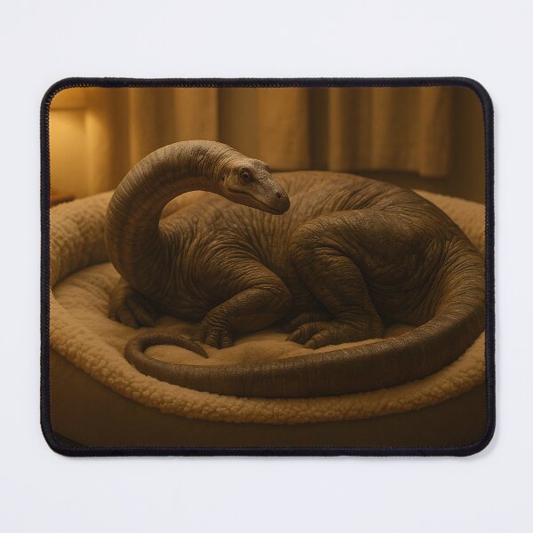 Item preview,  Brontosaurus Curled Up in a Pet Bed designed and sold by SassyArtistry.