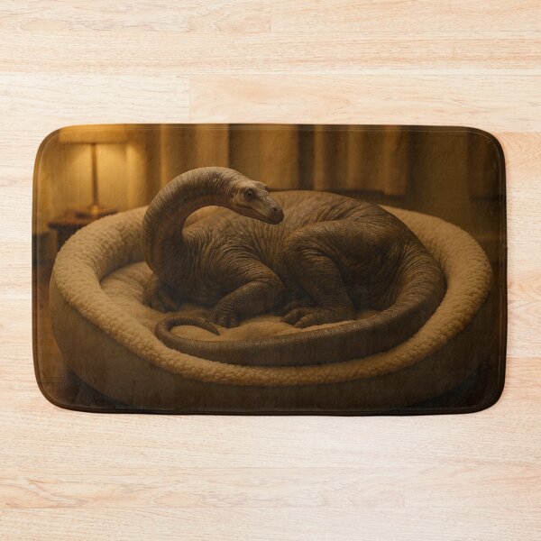 Item preview,  Brontosaurus Curled Up in a Pet Bed designed and sold by SassyArtistry.