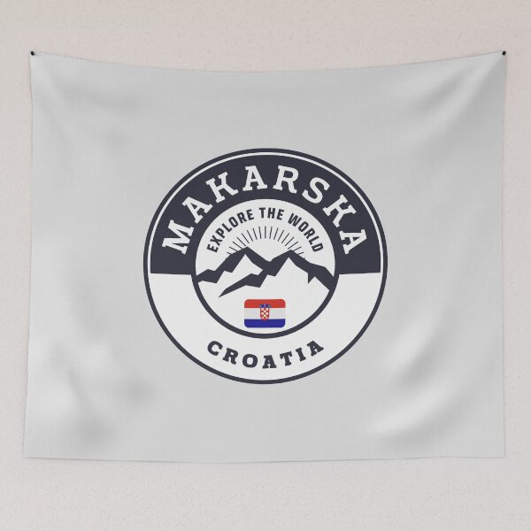 Item preview, Makarska Croatia Black and White Crest designed and sold by World Designs.