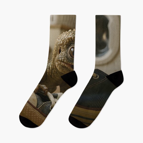 Item preview,  Baby Velociraptor Playing with Shoe in Laundry Room designed and sold by SassyArtistry.