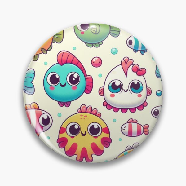 Item preview, Cute Fish - Ocean Kids Seamless Pattern designed and sold by ThreadvectorCo.
