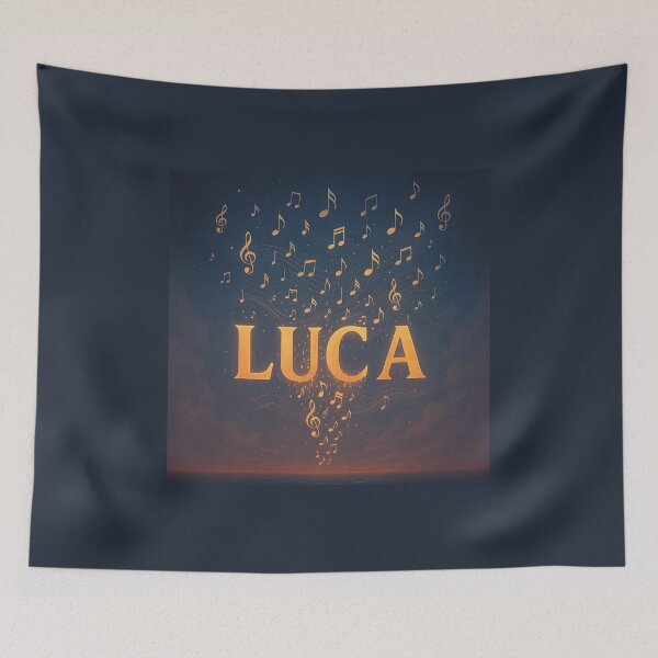 Item preview, LUCA Dissolving into Music – Name in Notes and Melody Art designed and sold by VoidBloom Studio.