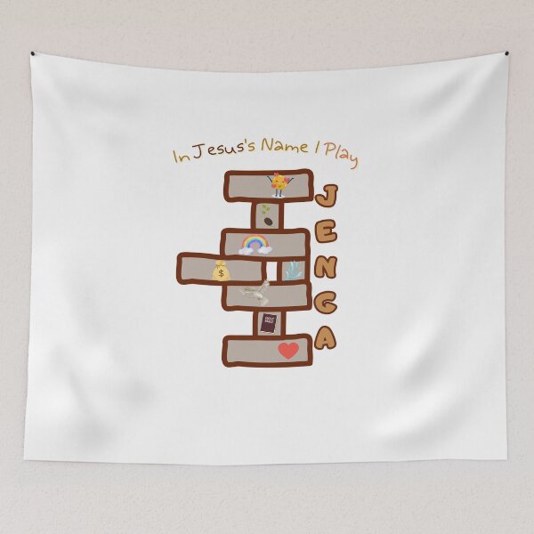 Item preview, In Jesus's Name I Play Jenga designed and sold by JaramVision.