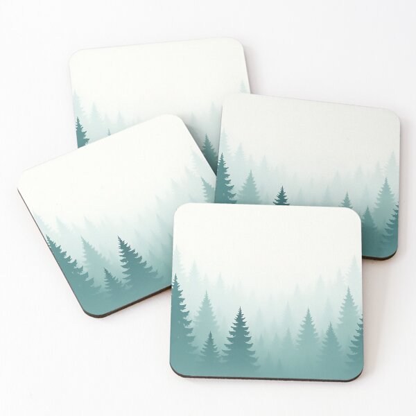 Item preview,  Foggy pine forest gradient background designed and sold by SassyArtistry.
