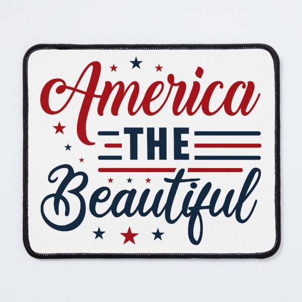 Item preview, America The Beautiful Patriotic Typography Shirt designed and sold by PonyRoniku.