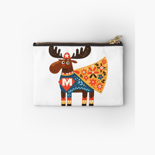 Item preview, Mighty Moose Superhero Hero - Scandinavian Folk Art by heidiannemorris © designed and sold by FOLK ART FUSION by heidiannemorris.
