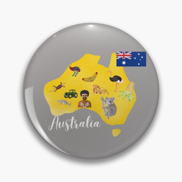 Item preview, Australia Map T-Shirt – Icons, Culture & Wildlife designed and sold by Right-UR.