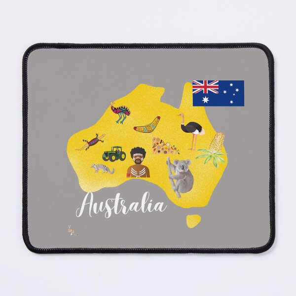 Item preview, Australia Map T-Shirt – Icons, Culture & Wildlife designed and sold by Right-UR.