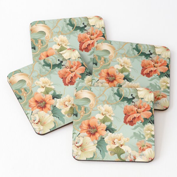 Item preview, Discover Victorian Charm: Gold Baroque Floral Swirls designed and sold by mittie101.