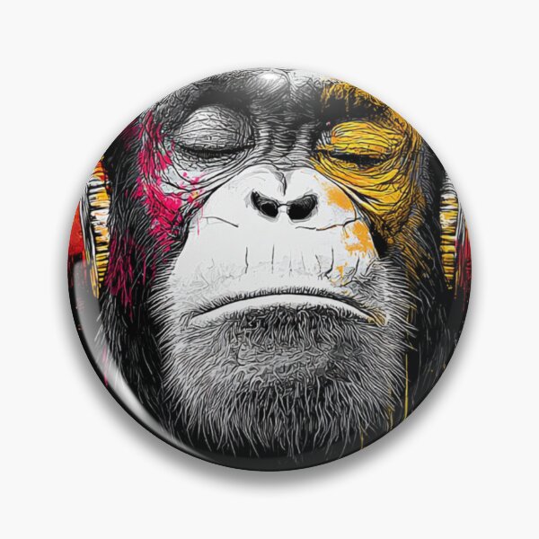 Item preview, DJ Monkey Thinker Listener With Headphones designed and sold by GrinGalore.