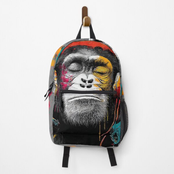 Item preview, DJ Monkey Thinker Listener With Headphones designed and sold by GrinGalore.