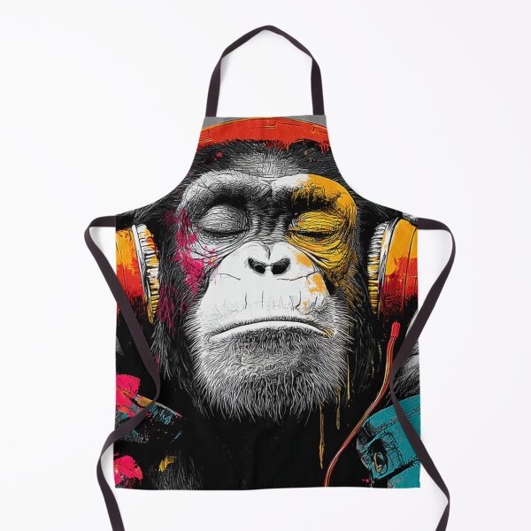 Item preview, DJ Monkey Thinker Listener With Headphones designed and sold by GrinGalore.