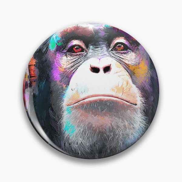 Item preview, DJ Monkey Thinker Cool Colors With Headphones designed and sold by GrinGalore.