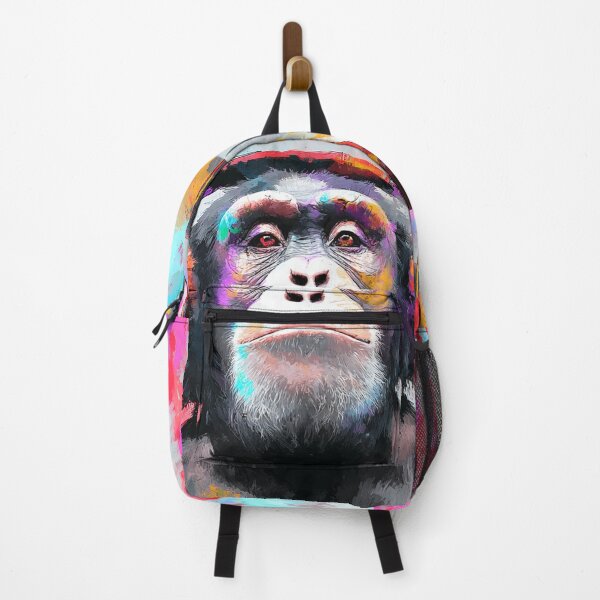 Item preview, DJ Monkey Thinker Cool Colors With Headphones designed and sold by GrinGalore.