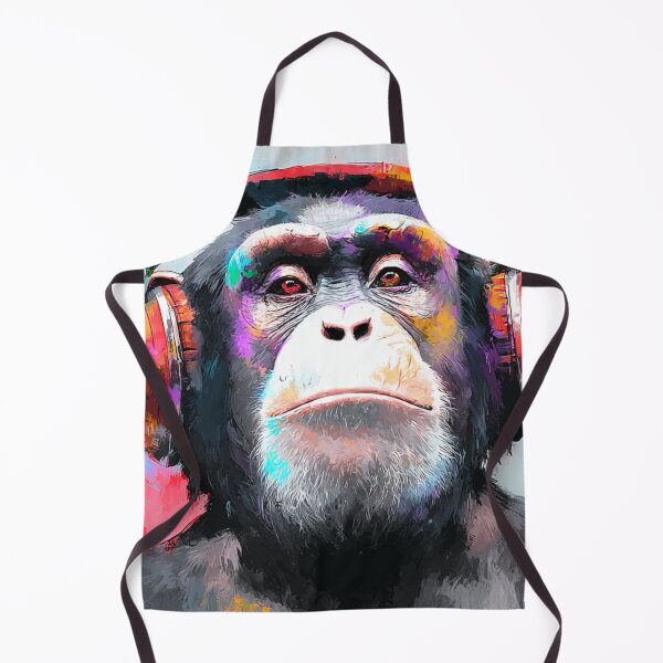 Item preview, DJ Monkey Thinker Cool Colors With Headphones designed and sold by GrinGalore.