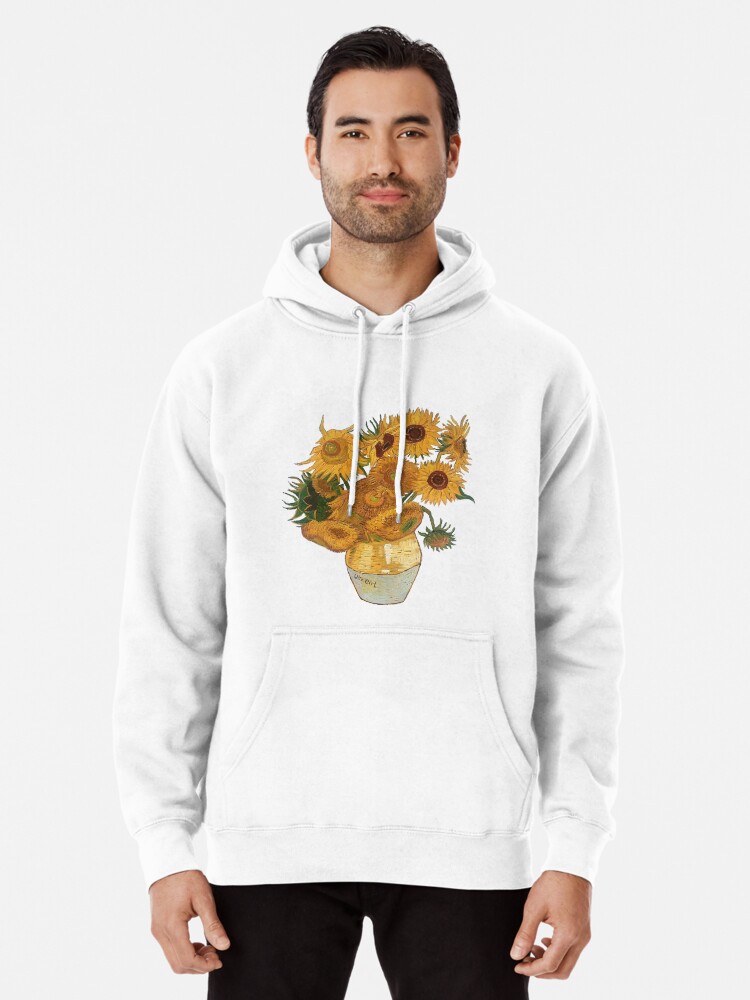 Aperçu 1 sur 5. Sweat à capuche épais avec l'œuvre Tournesols Van Gogh créée et vendue par allie1.