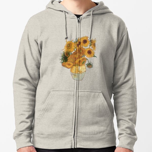 Van Gogh sunflowers Zipped Hoodie
