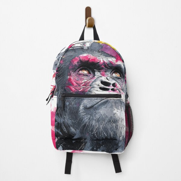 Item preview, DJ Monkey Thinker Colorful Splash With Headphones designed and sold by GrinGalore.