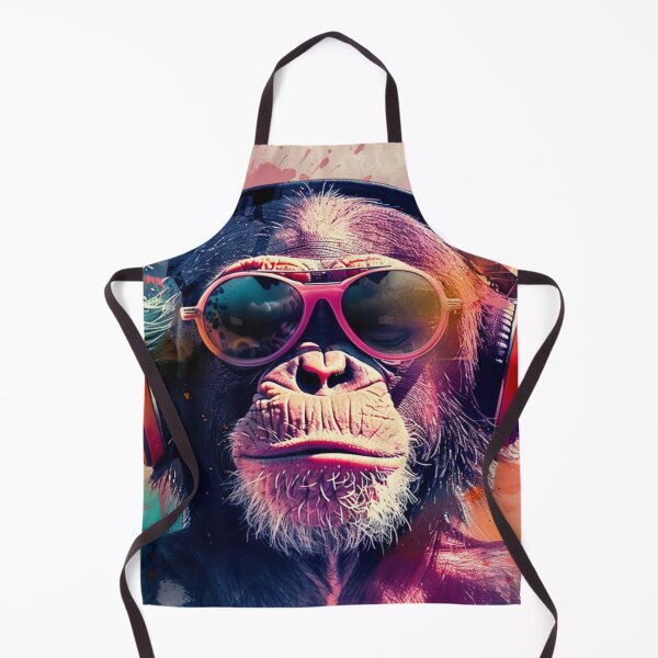 Item preview, DJ Monkey Thinker With Headphones And Glasses Pink Shades designed and sold by GrinGalore.