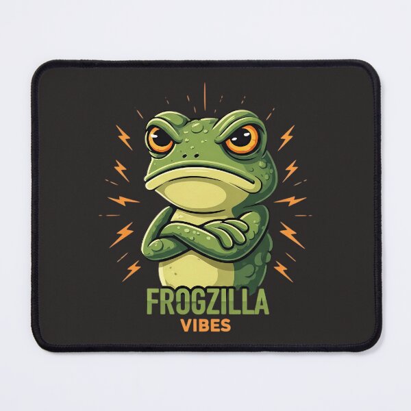 Item preview, Funny Angry Frog Cartoon with Attitude and Sass designed and sold by PrintBreeze.