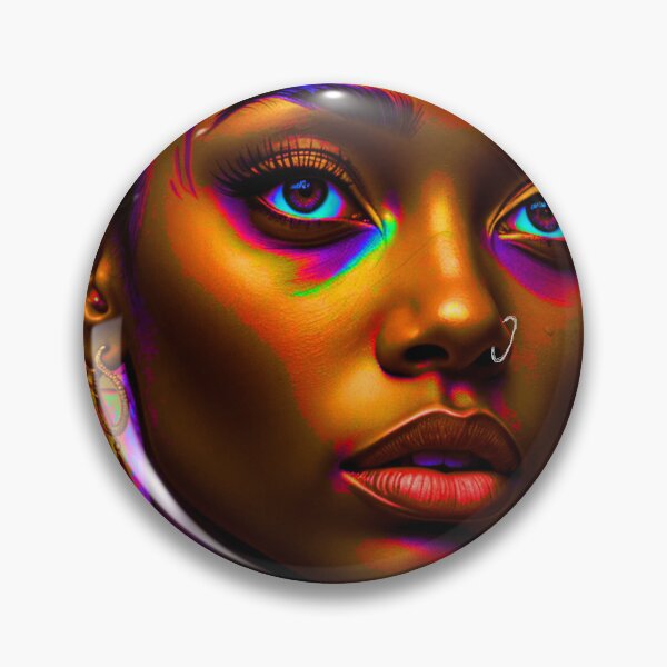 Item preview, A surreal digital portrait artwork of a dreamy brown skin woman  designed and sold by R0X Designs .