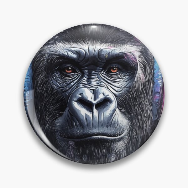 Item preview, DJ Monkey Thinker Gorilla With Violet Headphones  designed and sold by GrinGalore.