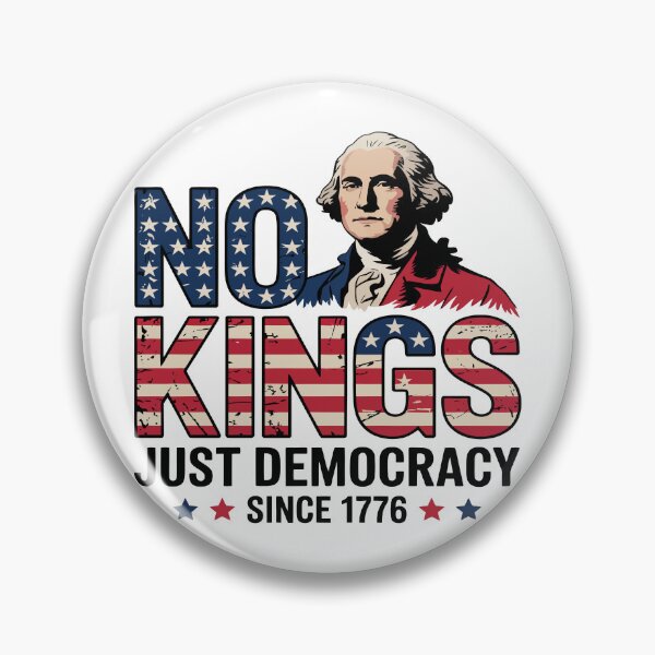 Item preview, No Kings. Just Democracy. designed and sold by Angry Swan Designs.