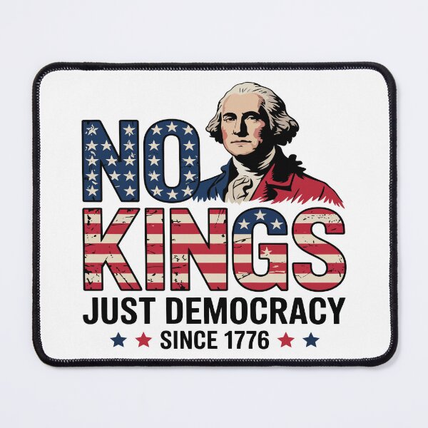 Item preview, No Kings. Just Democracy. designed and sold by Angry Swan Designs.