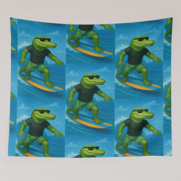 Item preview, Surf’s Up, Croc! designed and sold by Animalistics.