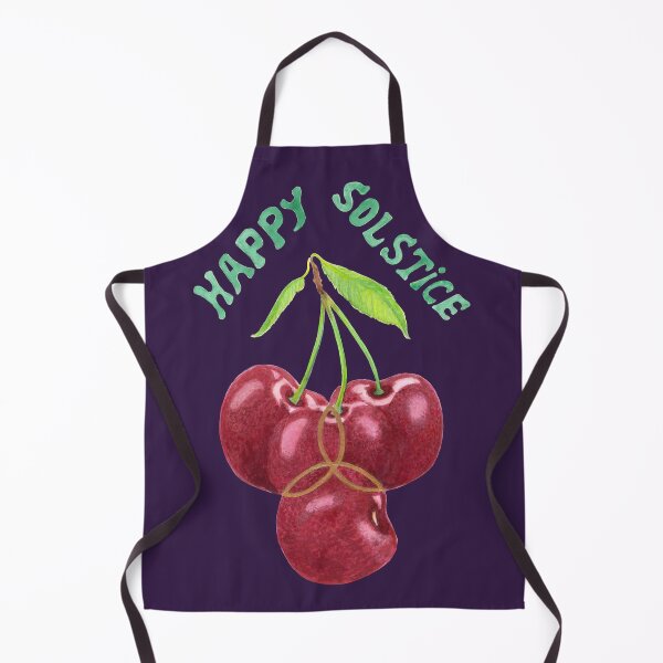 Item preview, Cherries and triquetra to celebrate Litha, the summer solstice designed and sold by Lucy Dreams.