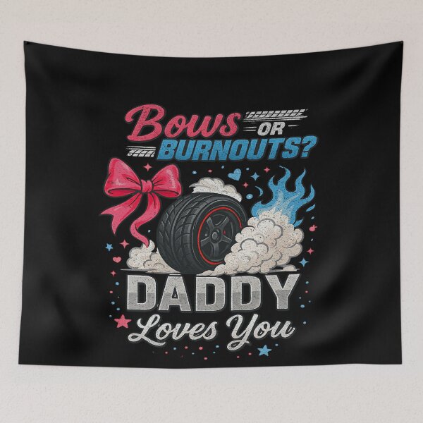 Item preview, burnouts or bows gender reveal Party Announcement Daddy designed and sold by BornBorn.