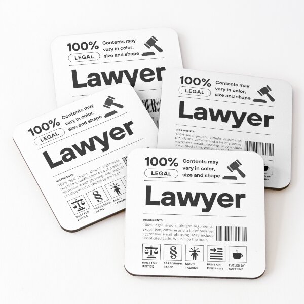 Item preview, Funny Lawyer Quote Barcode Design Legal Humor designed and sold by lagunaklein.