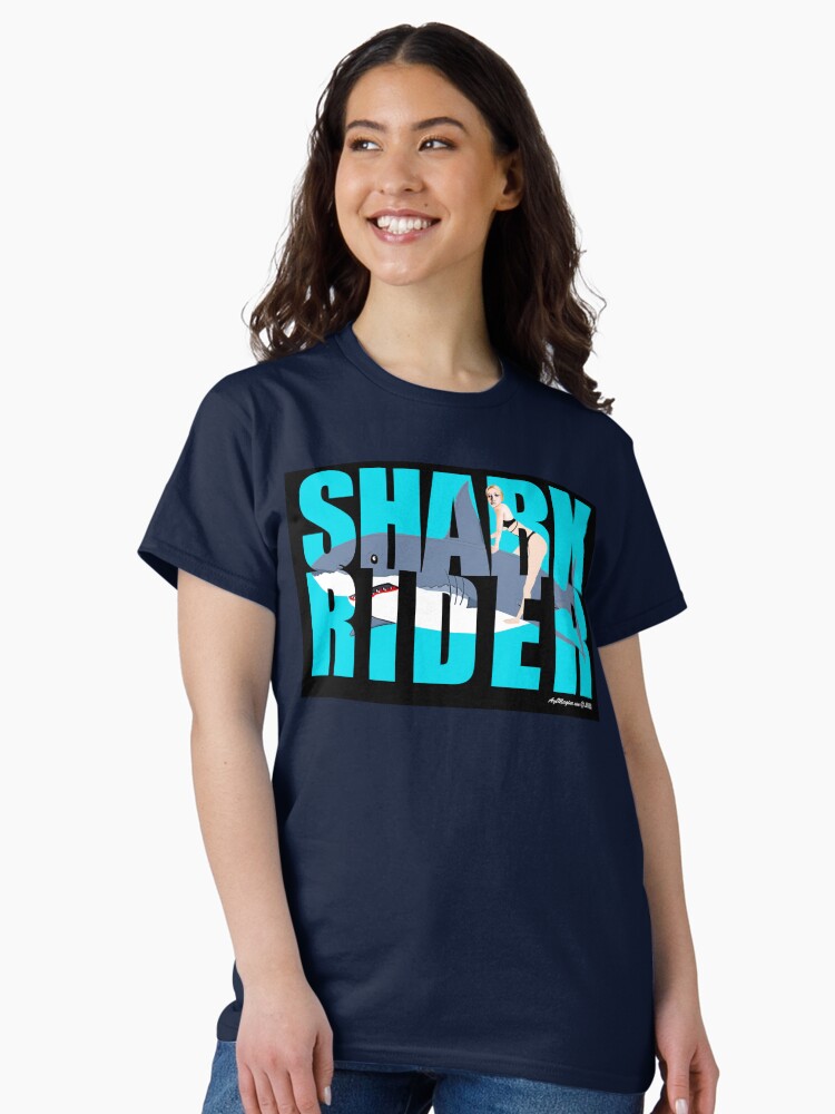 Thumbnail 2 of 7, Classic T-Shirt, Shark Rider designed and sold by ayemagine.