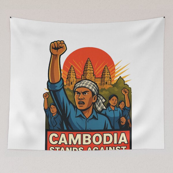 Item preview, Cambodia Protest Against Thailand with Angkor Wat and Rising Sun designed and sold by Aryabek.