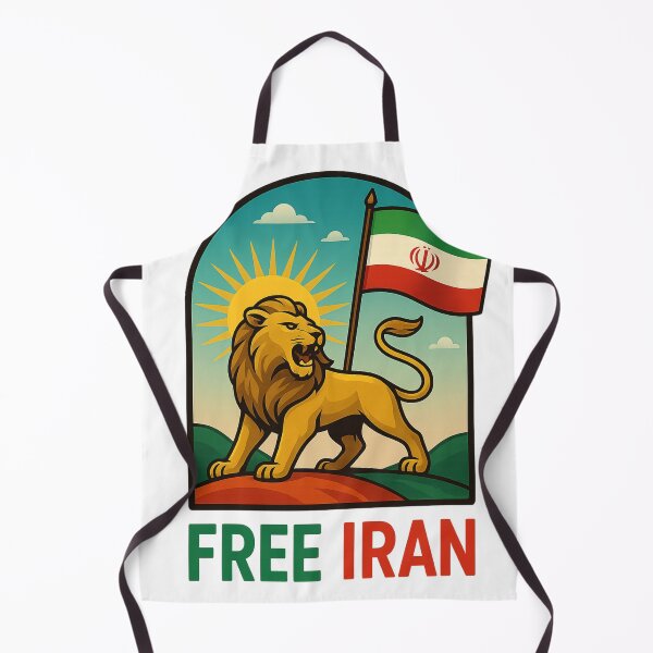 Item preview, Free Iran Persian Lion and Flag with Rising Sun Behind Mount Damavand designed and sold by Aryabek.