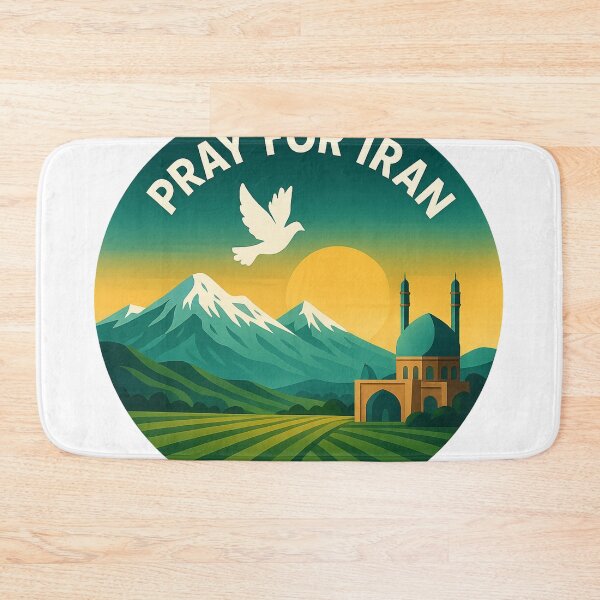 Item preview, Pray for Iran Landscape with Mosque and Alborz Mountains designed and sold by Aryabek.