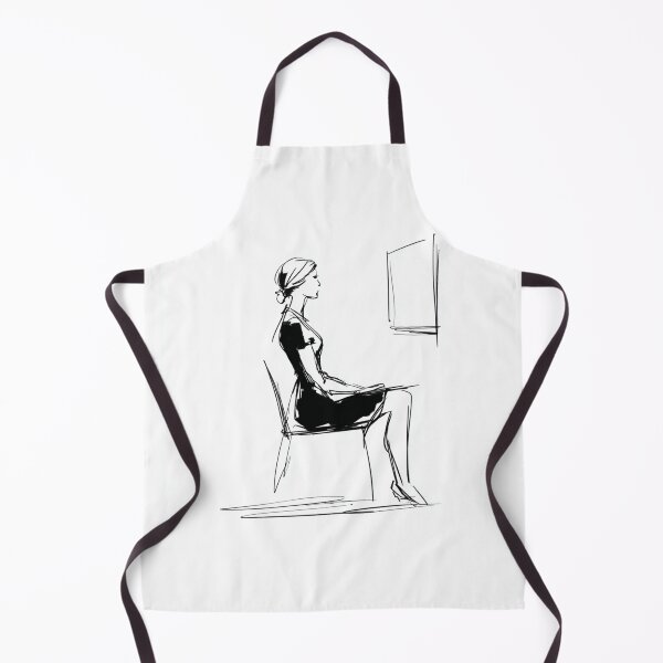 Item preview, Minimalist Ink Sketch – Woman Sitting Silhouette designed and sold by Charisma Enigma.