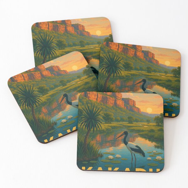 Item preview, Sunset in Kakadu National Park with Jabiru and Red Cliffs designed and sold by Aryabek.
