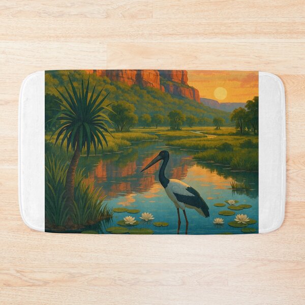 Item preview, Sunset in Kakadu National Park with Jabiru and Red Cliffs designed and sold by Aryabek.