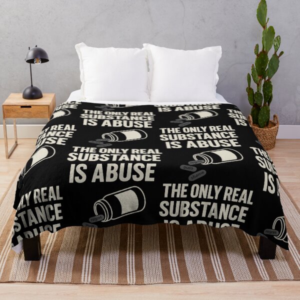Item preview, The Only Real Substance Is Abuse Bottle Version– Dark Humor Mental Health Quote designed and sold by TeeTimeTreasure.